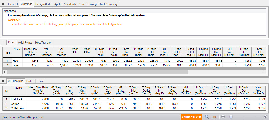 Output window showing results